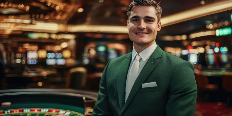 Live dealer revealing community cards at a Ceme Online table on permen4d login